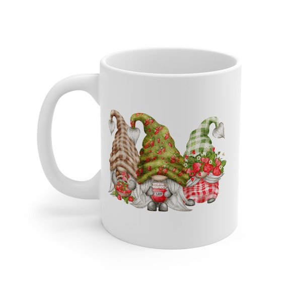 Spring Strawberry Gnomes Mug, Strawberry Gift - Picture 3 of 5